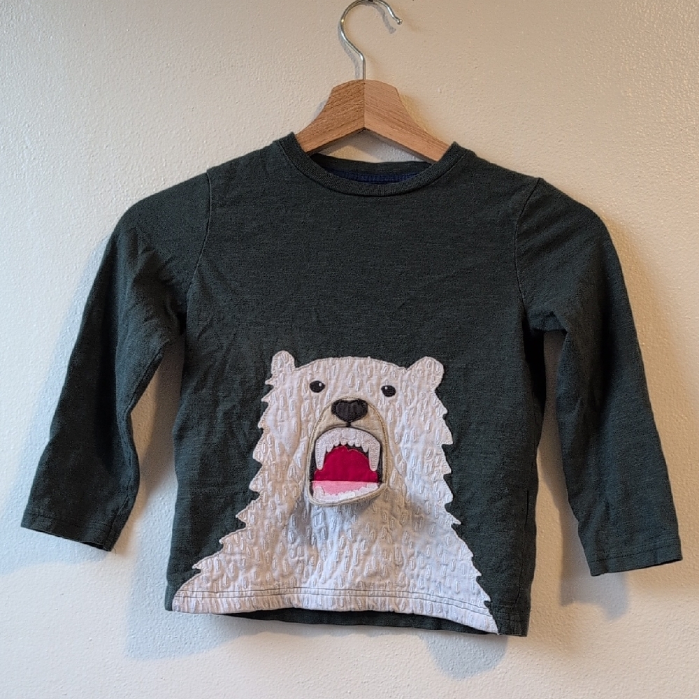 Mini Boden Polar Bear Long Sleeve Shirt